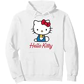Hello Kitty Big Face Sitting with Script Logo Pullover Hoodie