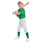 Mivei 2T/3T/4T/5T Toddler Youth Boys Baseball TBall Pants with Loops Loop | Kids Girls Tee Ball Pants Knicker Softball Practice Pants with Drawstring, Double-Knee, UPF 50+, 2 Pockets