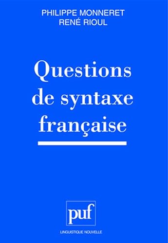 Download Questions de syntaxe française PDF