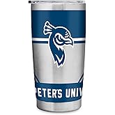 Rico Industries NCAA Saint Peter's Peacocks Standard 20oz Stainless Steel Tumbler with Lid - Great For Coffee, Tea, Water or Cocktails