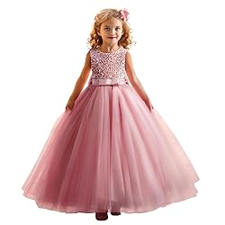 Nileafes Flower Girl Dresses for Wedding V-Shaped