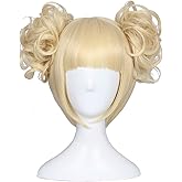 ColorGround Blonde Cosplay Wig and 2 Detachable Buns with Clips