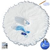 Drasry Saltwater American Fishing Cast Net 3/8inch Mesh Size for Bait Shrimp Trap Fish Heavy Duty Sinkers Throw Net 3FT/4FT/5FT/6FT/7FT/8FT/9FT/10FT Radius