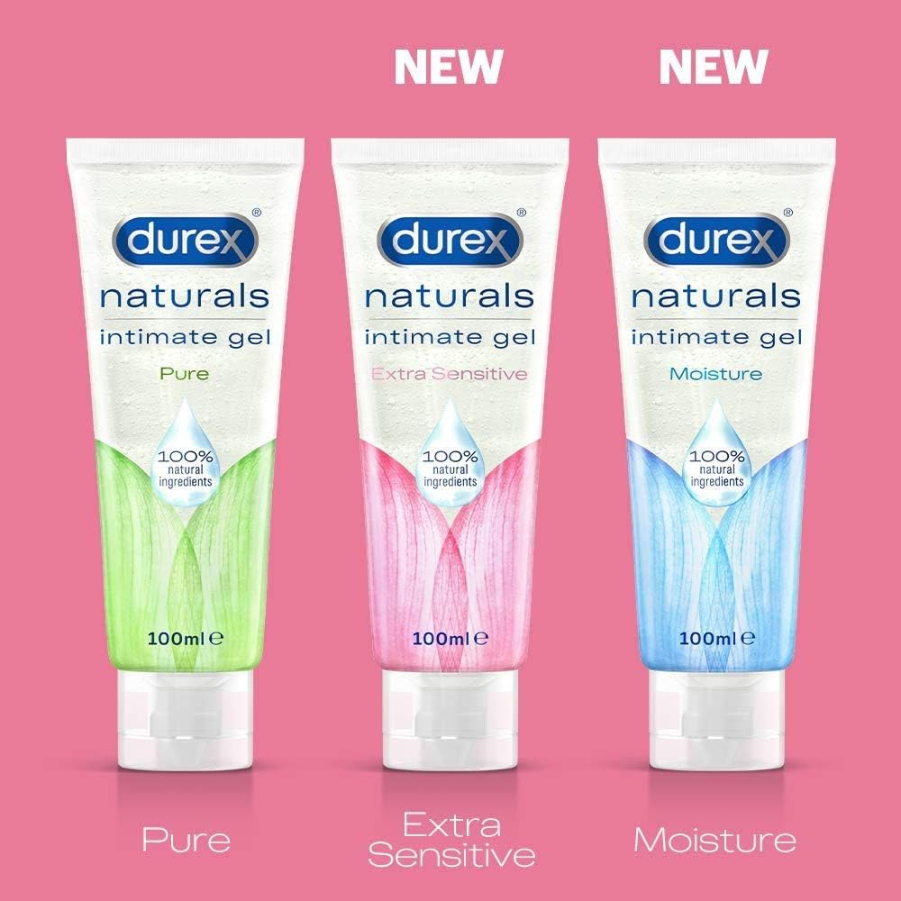 Durex Naturals Moisture Lube, Water Based, 100ml each (3 Pack, 300ml), Smooth Texture, Condom and Toy Compatible - Image 5