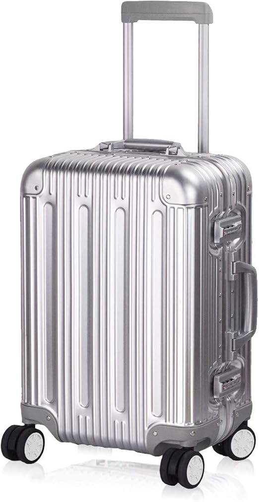 metal suitcase with wheels