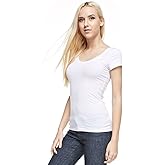 Ambiance Classic V-Neck Short Sleeve Tee (Small, White)