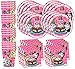 Kitty Cat Pink Kitten Birthday Party Supplies Set Plates Napkins Cups Tableware Kit for 16