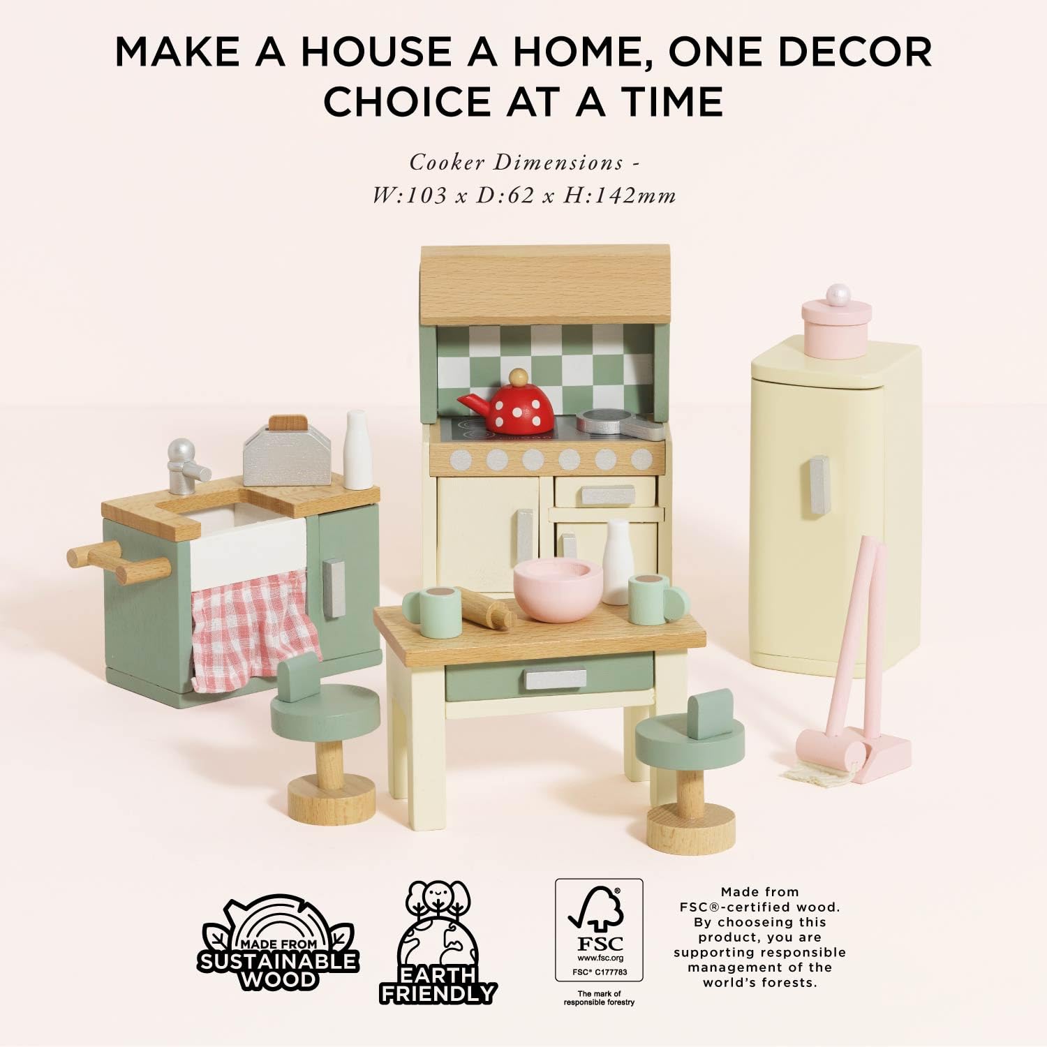 Le Toy Van Daisylane Kitchen Dollhouse Furniture (ME059)