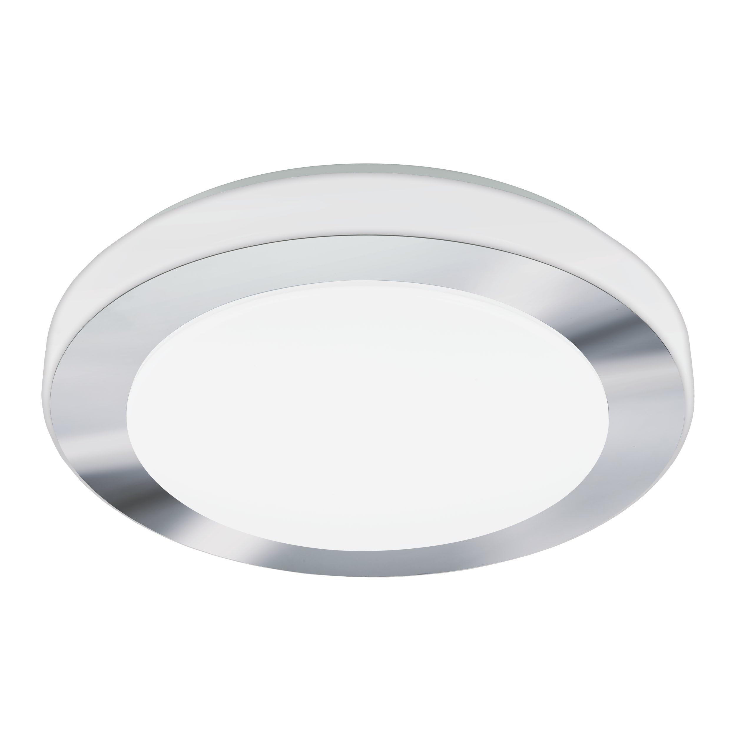 Eglo Carpi 95283 LED Ceiling Light White Chrome/White IP44 | Includes Light Bulbs: Change Module 16 W 1500 lm Warm White Chrome