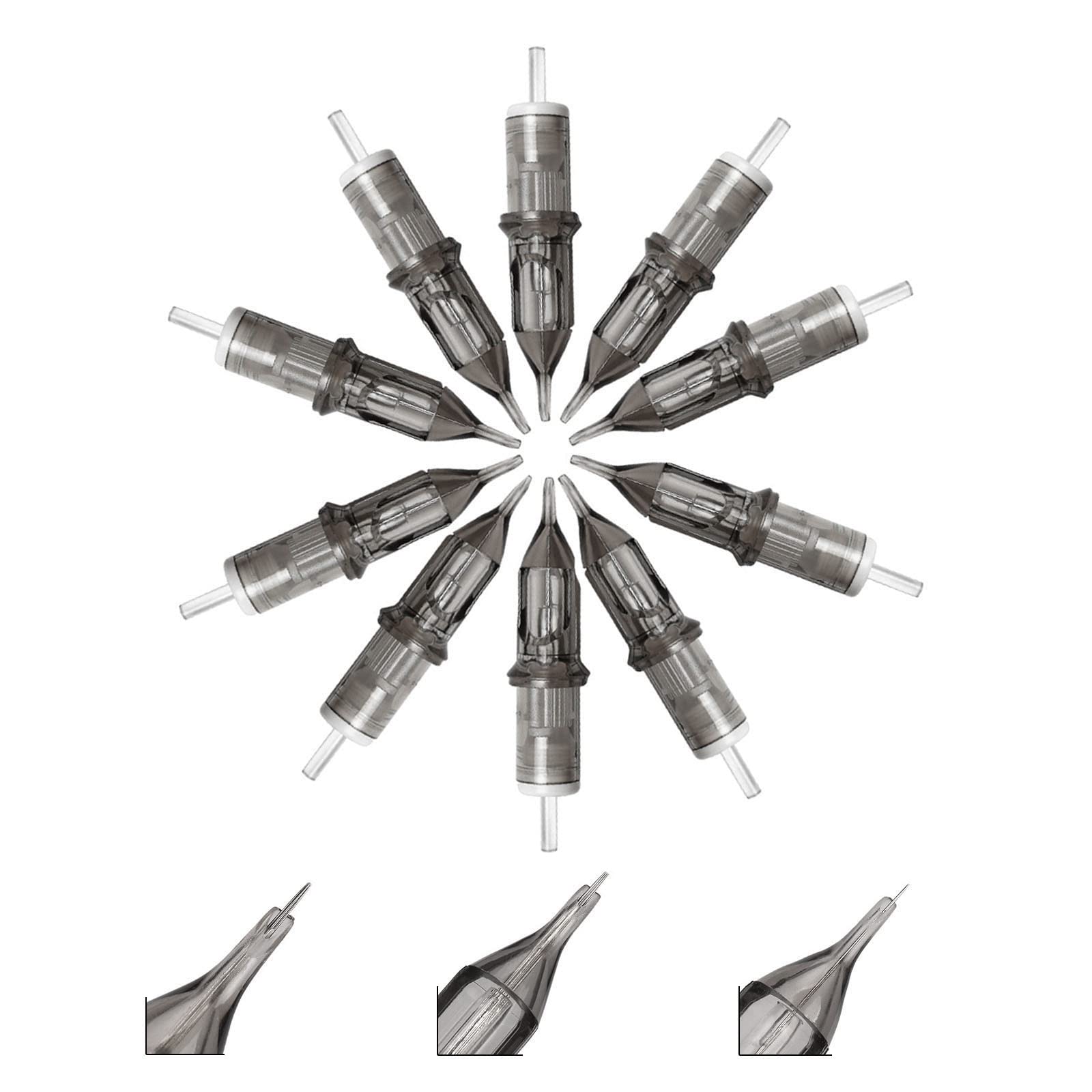 ATOMUS 30pcs Tattoo Cartridge Needles 1RL 3RL 5RL Tattoo Needles for Pen Line Pattern Disposable Sterilized Round Liner for Pen Rotary Machine Supplies