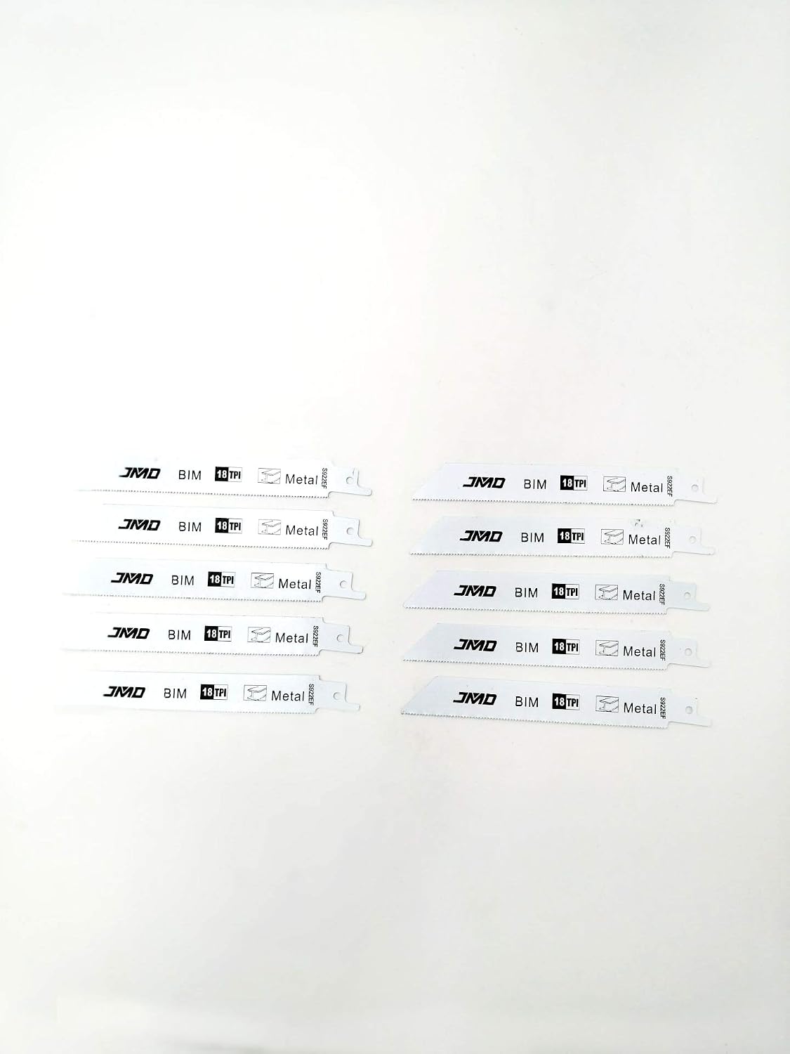 JMD 10-Piece S922EF Reciprocating Saw Blades Metal 18TPI Reciprocating Saw Blade Set for Cutting Metal 150mm BIM Sabre Saw Blades Compatible with Bosch Dewalt Makita etc - Image 4