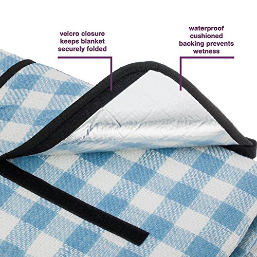 Extra Large Outdoor Picnic Blanket with Waterproof Backing 90 X 80" (200 X 200CM) 3-Layer, Oversized Soft Fleece Material Tent Mat, Camping Mat, Perfect for Beach, Picnic and Travel