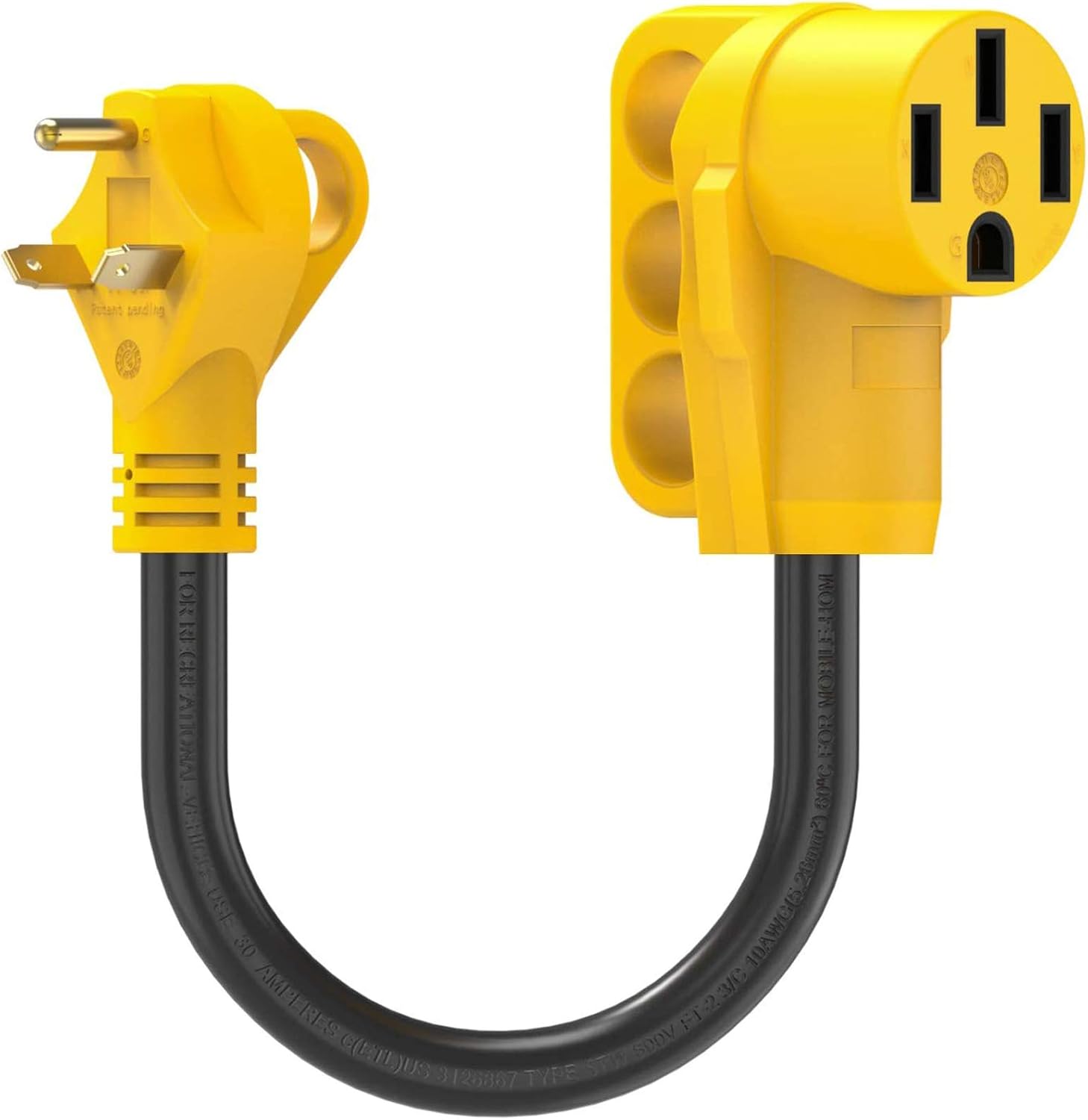 Kohree 30 Amp to 50 Amp RV Plug Adapter Heavy Duty Dogbone Electrical Power Adapter with Grip Handle, 30M/50F 125V/3750W, 18 Inches: Automotive
