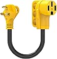 Kohree 30 Amp to 50 Amp RV Plug Adapter Heavy Duty Dogbone Electrical Power Adapter with Grip Handle, 30M/50F 125V/3750W, 18 Inches