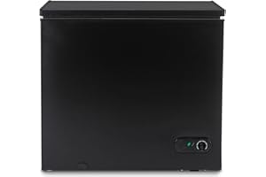 Muhub 10.0 Cu.Ft Chest Freezer,Deep Freezer with Removable Basket,Compact Freezer with Top Open Door, Adjustable Temperature, Low noise，Suitable for Kitchen Dorm Garage and Shed，Black