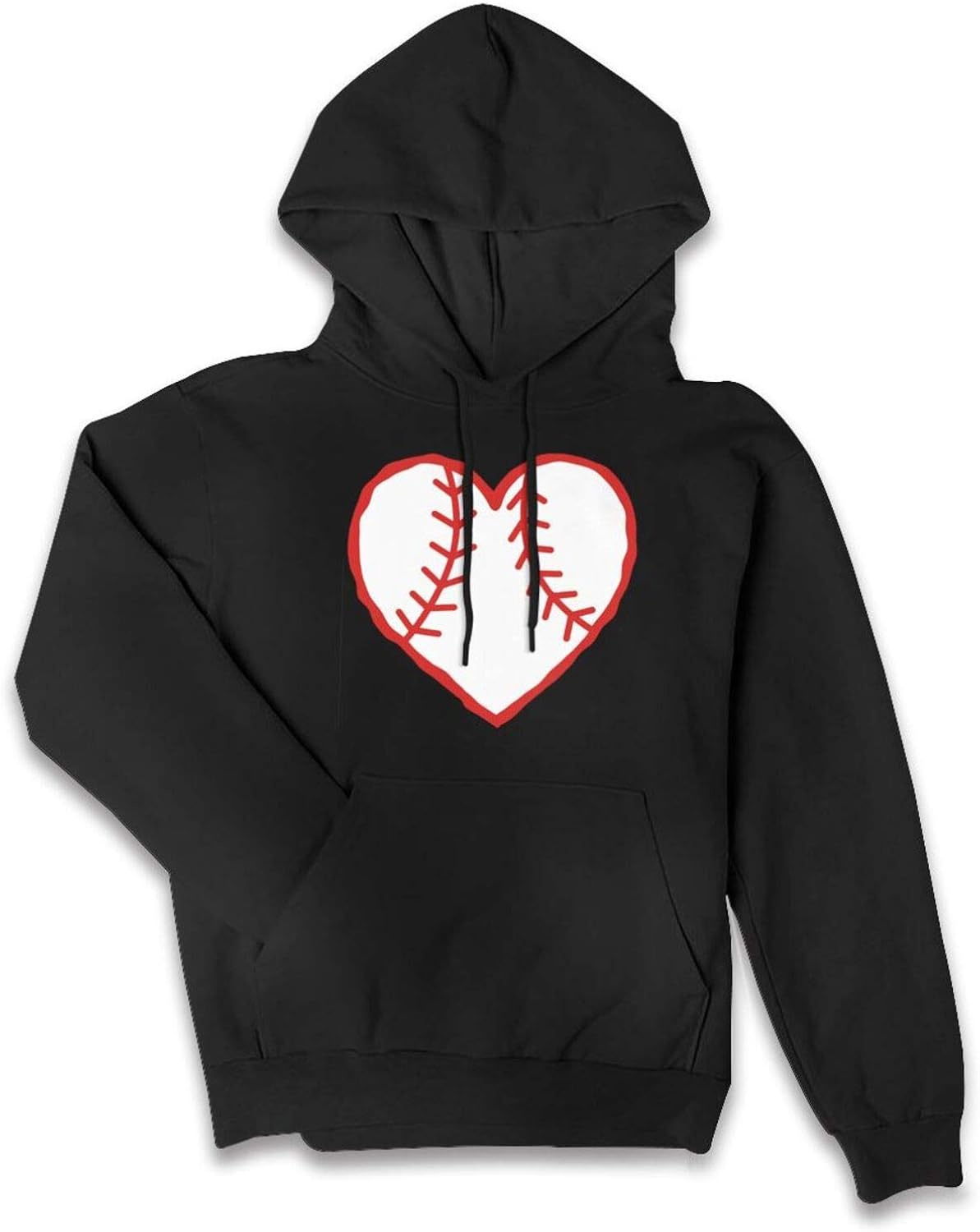 Women's Hoodies Casual Hooded Sweatshirt Softball Heart