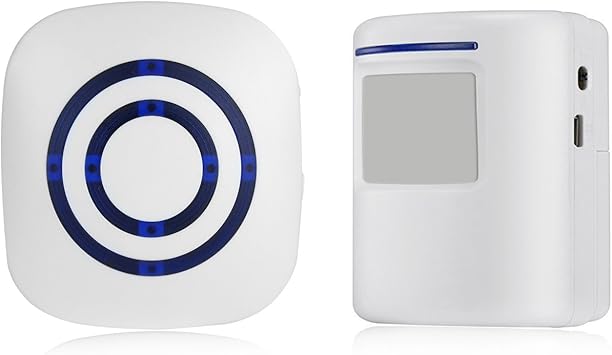 Amazon 人感センサー チャイム インターホン 赤外線 電池式 ワイヤレス 38音 面倒な配線不要で取り付け簡単 センサー式送信機1個 受信機1個 取付ソケット 3点セット インターホン チャイム