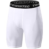 Towintec Compression Shorts for Men Athletic Workout Performance Base Layer Exercise Tights Spandex Running Underwear