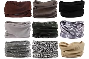 MOBEST Neck Gaiter Mask Face Scarf Bandana Tube Cover Headwear Balaclava Headband Headwrap for Men and Women