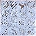 LOCOLO 16 Pcs Christmas Painting Stencils, Plastic Stencils for Bullet Journal, Christmas Stencils for Painting on Wood, DIY Card Making (A B)