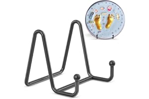 TR-LIFE 3 Pack 3 Inch Plate Stands for Display - Small Easel Holder Stand for Picture, Decorative Plate, Platter, Book, Photo