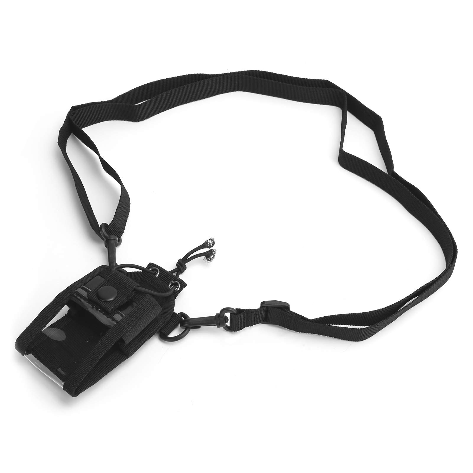 Walkie Talkie Bag Holder,Portable Radio Holder Bag Walkie Talkie Radio Case Holder Pouch PVC Holster with Shoulder Strap for UV5R/UV5RE/ UV5RA/DM5R Plus