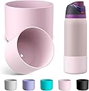 Alwenid 2PCS Silicone Water Bottle Boot for Owala 24oz 32oz 40oz, Anti-Slip Protective Sleeve Bottom Bumper Protector for Fre