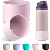 Alwenid 2PCS Silicone Water Bottle Boot for Owala 24oz 32oz 40oz, Anti-Slip Protective Sleeve Bottom Bumper Protector for FreeSip, Twist, and Flip Stainless Steel Water Bottles