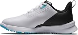 FootJoy FJ Fuel Junior Golf Shoes White Black Blue UK 4 Medium view 3