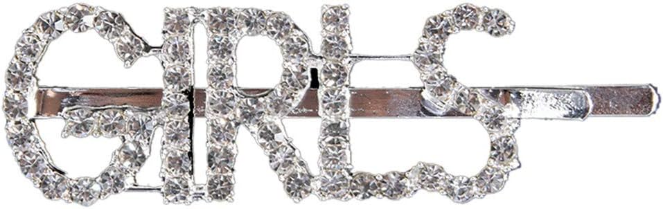 JIUZHOU Women's Popular Cute Girls Sweet Love Cute Hairpin Womens Letter Hairpin