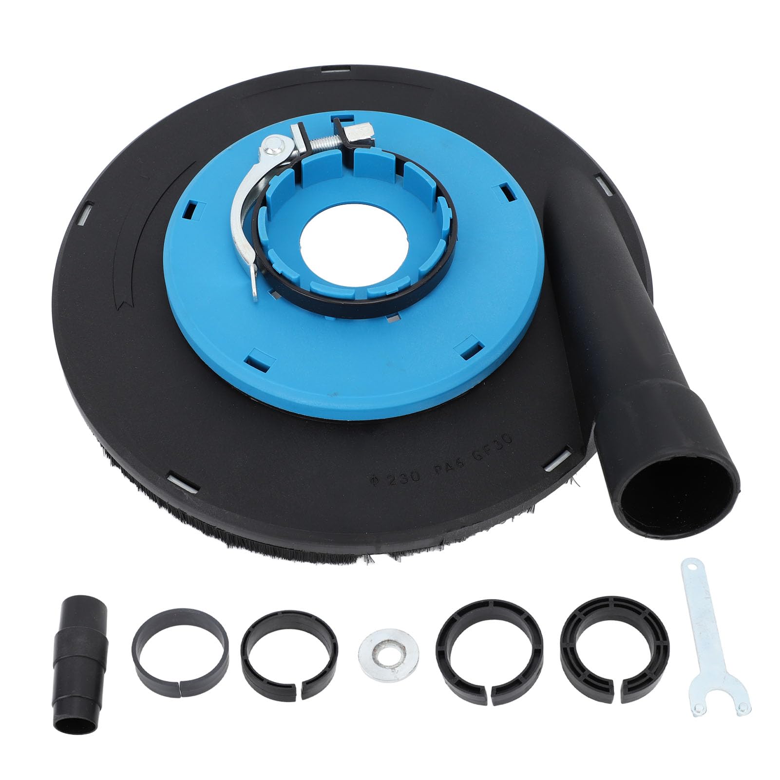 Grinding Dust Shroud for Angle Grinder 9 Inch, Universal Grinding Shroud with Snap On Dust Connector, Angle Grinder Dust Shroud Dust Collector Attachment (230mm)