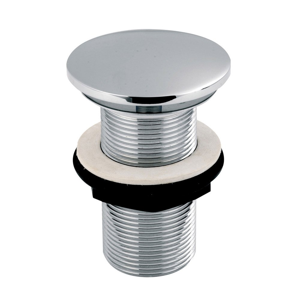 Go Bathrooms Chrome Basin Waste Bathroom Free Running Waste Sink Plug Durable Brass Chrome Finish Run Free Design for Basin with No Overflow Universal Fit All Sink