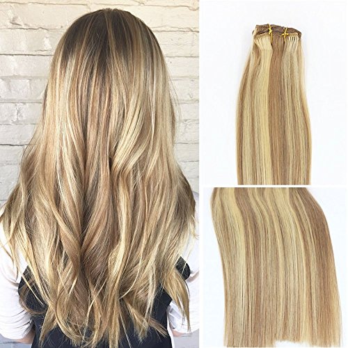 Vario clip in hair extensions 20inch 7pcs 70g set #18/6…