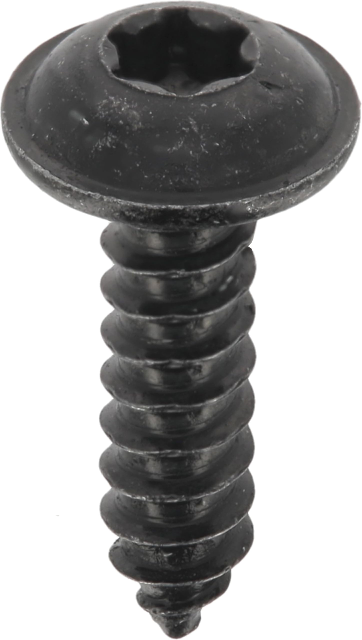 RLX Torx Large Round Head Sheet Metal Screws in Bag 4.2 mm x 16 mm, NFE 25-655, Black Zinc, Pack of 30