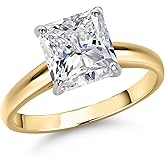 Gem Stone King 1-5 Ct Lab Grown Diamond 14K Gold Solitaire Engagement Ring For Women | IGI Certified | Marquise Cut | E-F | VS1-VS2 | Wedding Anniversary Gold Ring