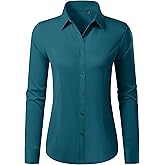 Button Down Shirts for Women Wrinkle Free Dress Shirt Classic Fit Long Sleeve Casual Business Blouse Work
