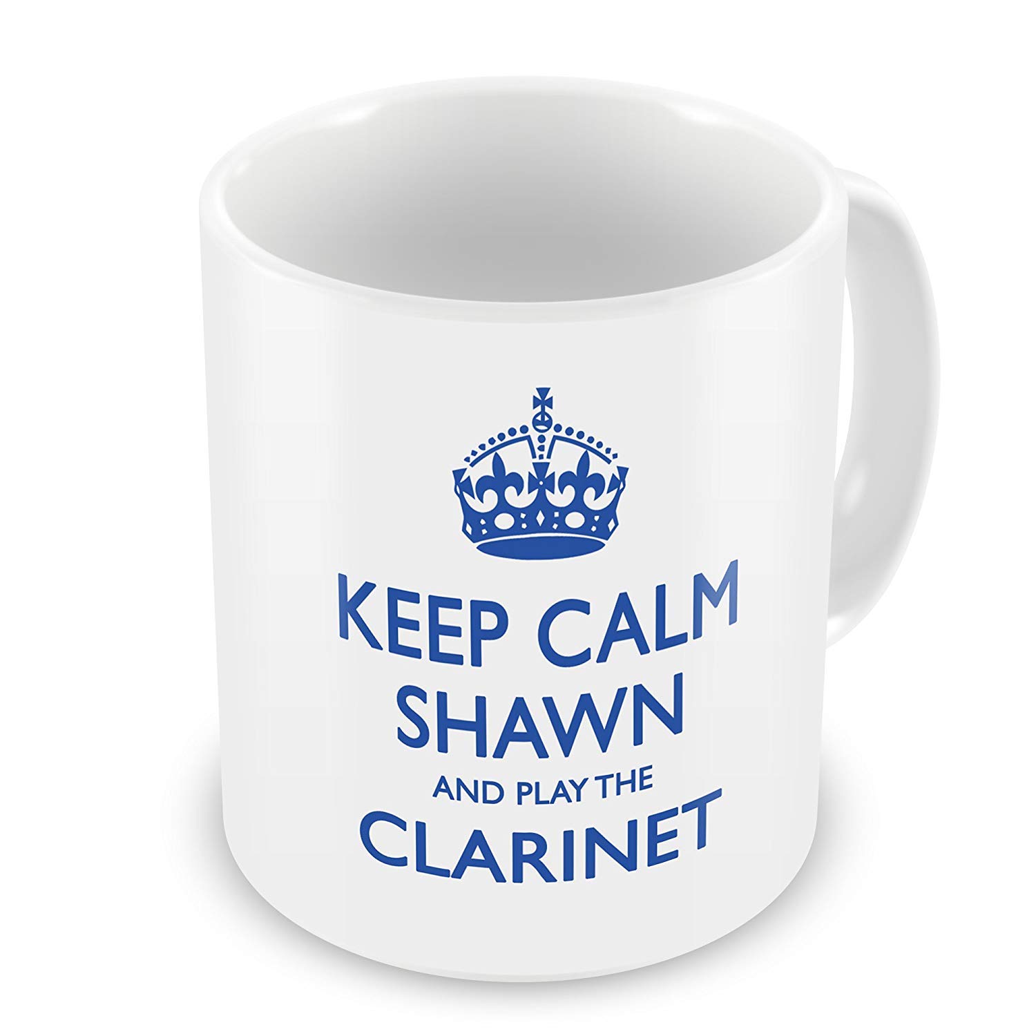 Keep Calm And Play The Clarinet Personalised Gift Mug - Dark Blue ...