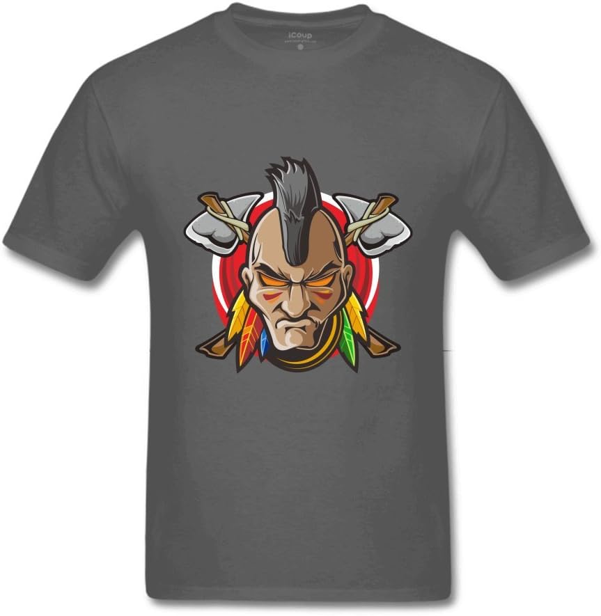 Men's Tribal chief Poly Cotton Blend T Shirt XXL Charcoal