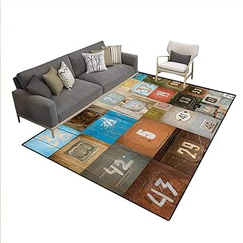 Amazon Com Floor Mat Rusty Apartment Placards Nostalgic