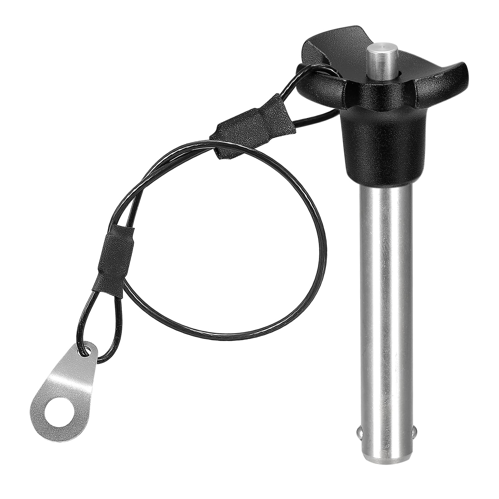 DTGN 10mmx51mm(DxL) Quick Release Pin - Good for Quickly Connecting Hooking Up Components - 304 Stainless Steel Triangular Push-Button Ball Locking Pins with Wire - Silver