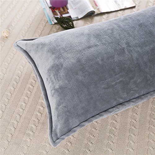 Zhiyuan Warm Fleece Body Pillow Cover Only Long Pillowcase, 17.5 x 47
