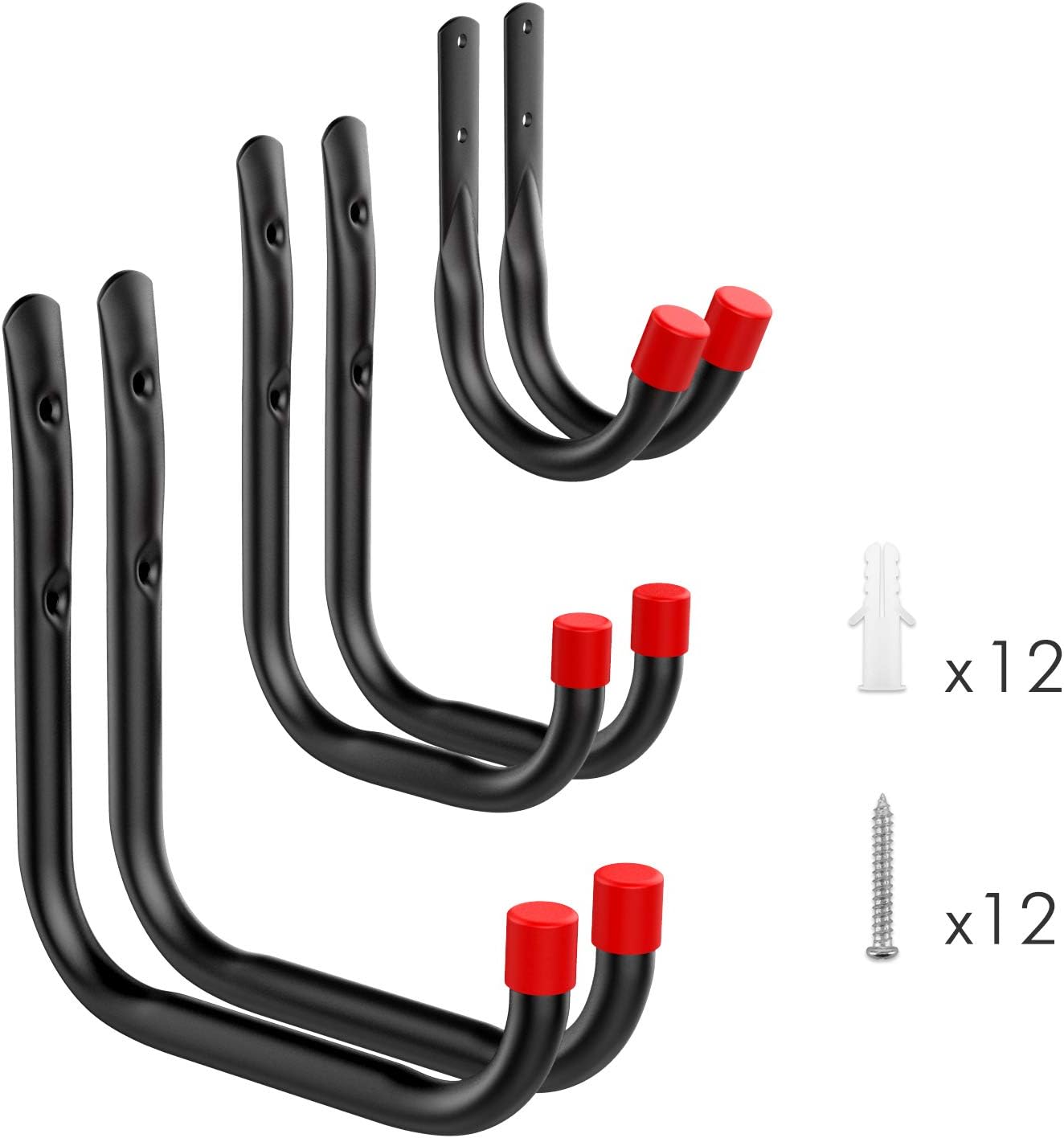 Housolution Heavy Duty Garage Hooks Set, 6 Pack Steal Utility Hooks