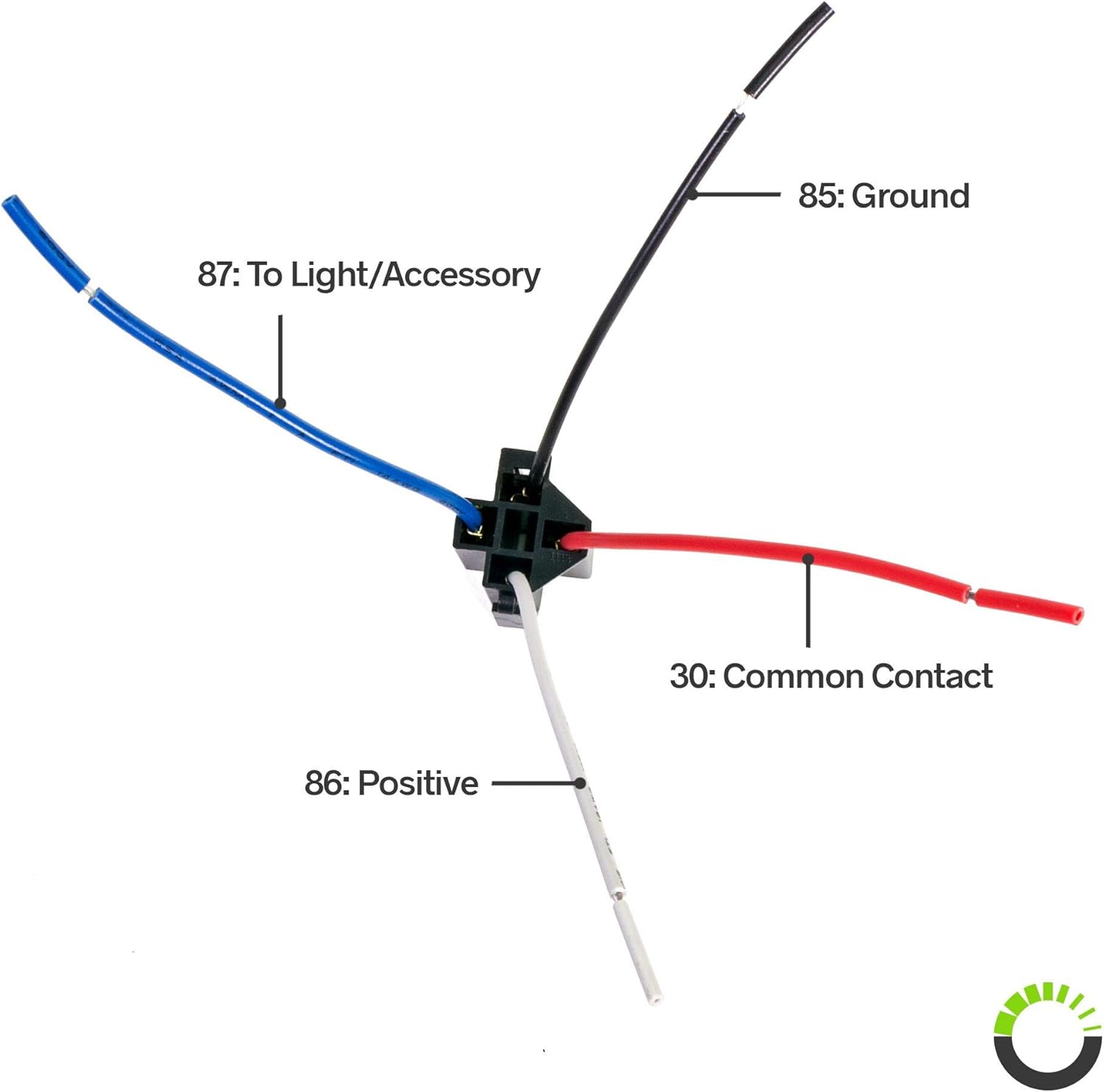 ONLINE LED STORE 6 Pack 4-Pin 12V Bosch Style Fused Relay Switch Kit [Interlocking Harness Socket Holder] [14 AWG Hot Wires] [SPST] [30 Amp] 12 Volt Automotive relays with Fuse for Auto Cars: Automotive