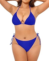 Tempt Me Women Plus Size Triangle Bikini String Two
