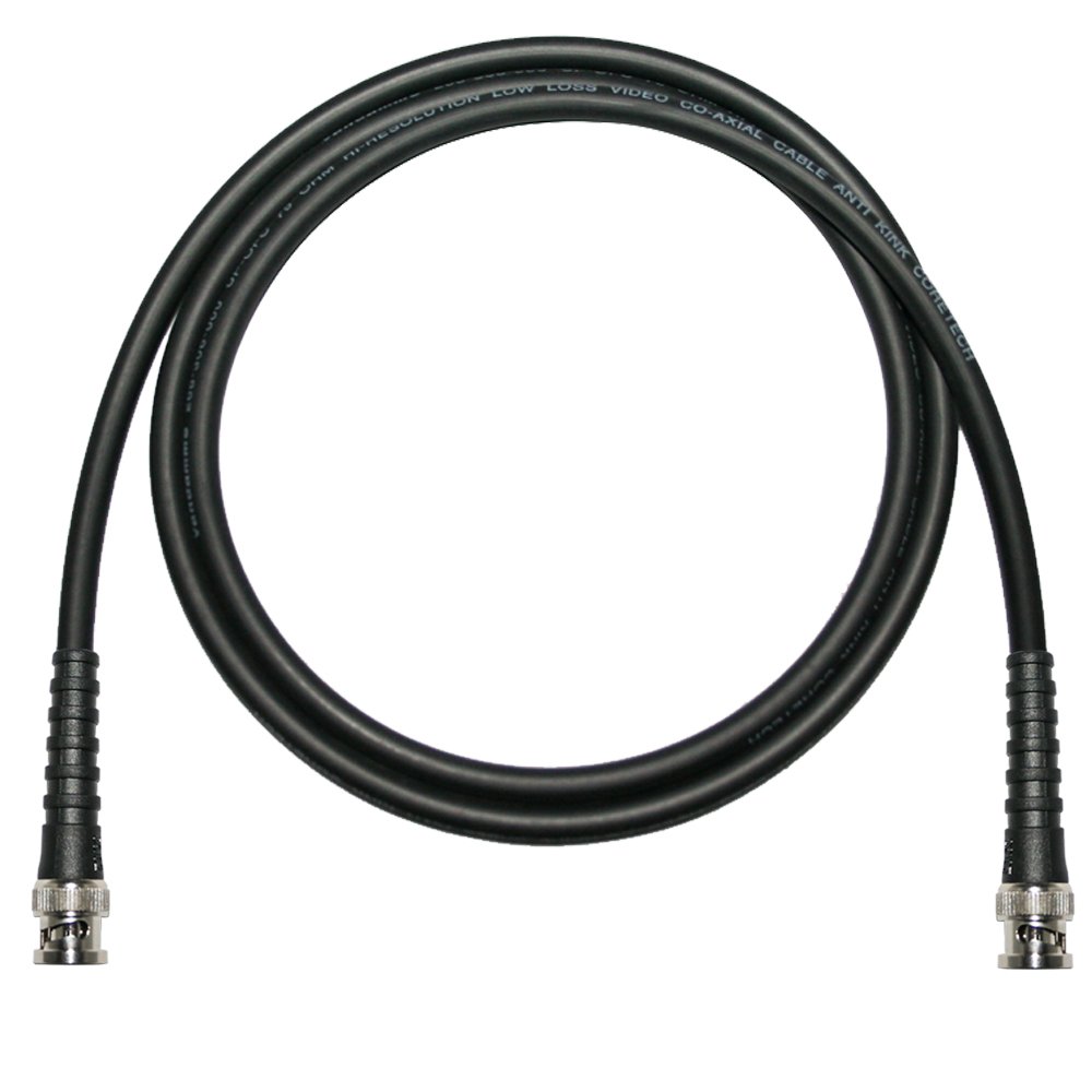 75 Ohm BNC to BNC Lead Van Damme Coaxial Cable RG59, Video, CCTV, Word Clock (1.5 M, Black)