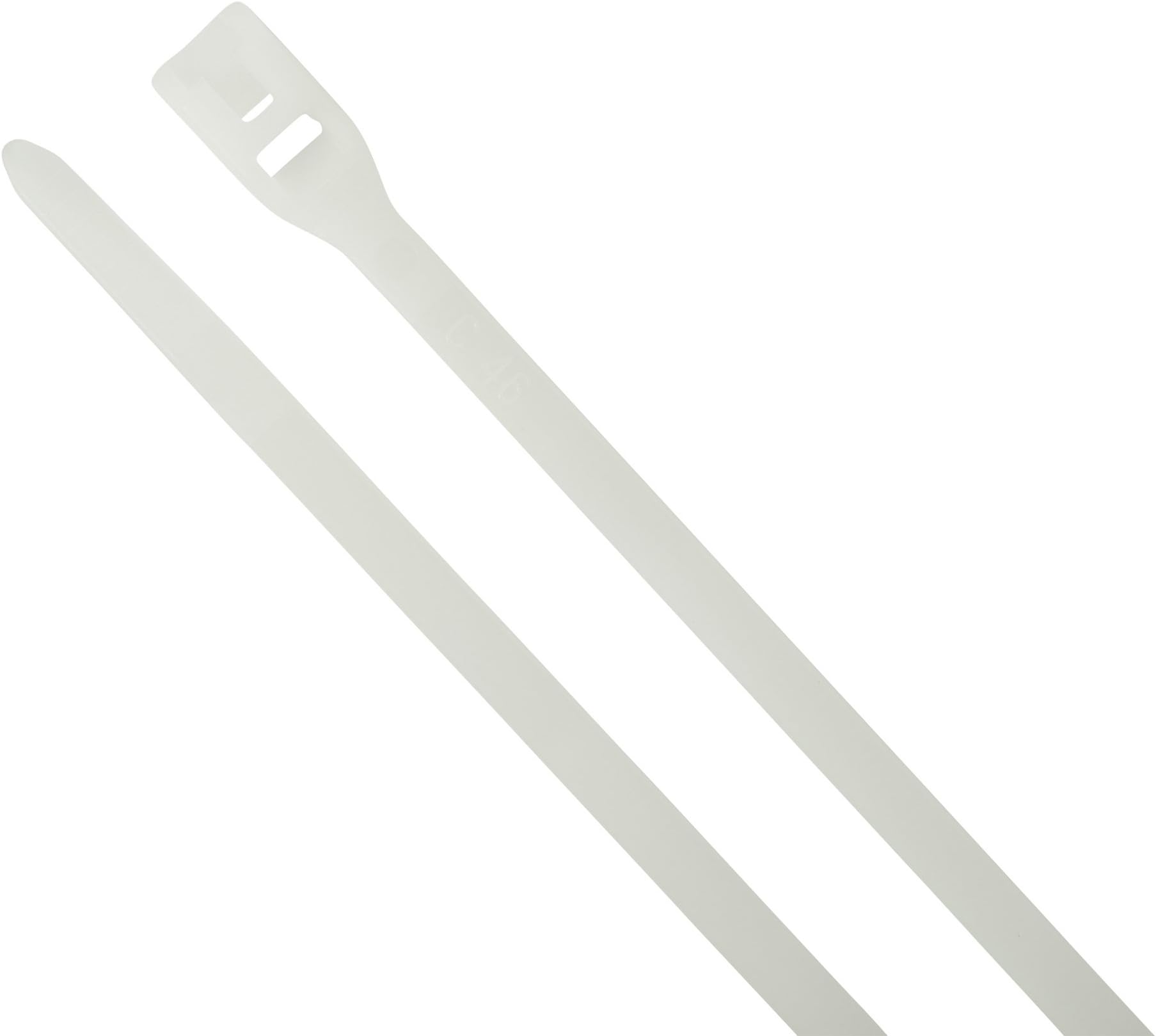 SecuriTie CTCH8-60100 Low-Profile Cable Ties, 8 Inch., 60 Lbs. Tensile Strength, Wire & Cord Management / Industrial / Household Use, Nylon Zip Tie, 100 Pk, Natural