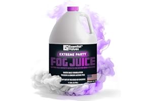 Essential Values Fog Machine Fluid - Extreme High Density Fog Juice (128 FL OZ / 1 Gallon) – White-Out Conditions for Water Based Foggers Designed for 700 Watts+ - Manufactured in USA