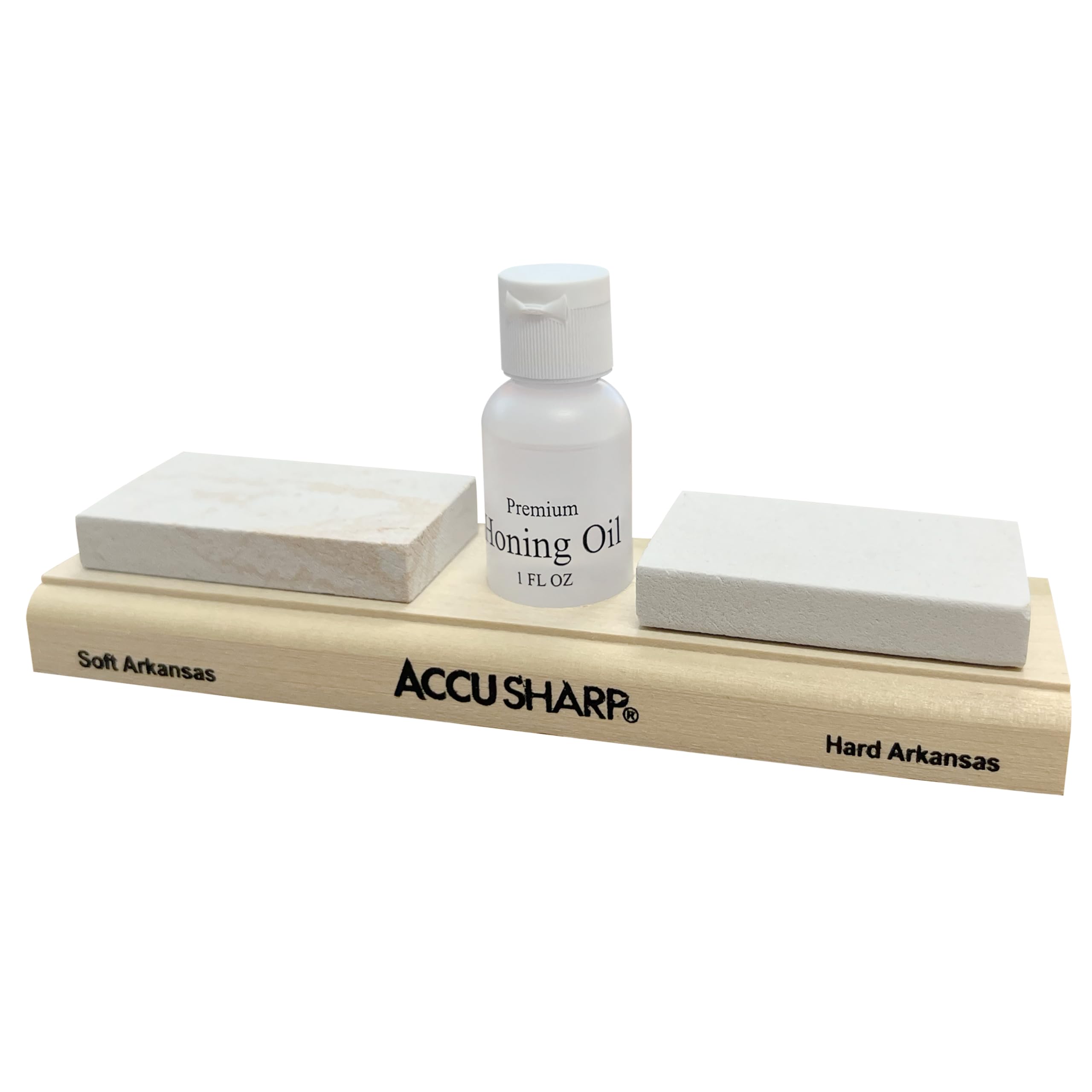 AccuSharp Sharpening Stone Knife Sharpener & Natural Honing Oil for Stone Sharpening Stone Protection - Wood