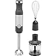 GE Immersion Blender | Handheld Blender for Shakes, Smoothies, Baby Food & More | Includes Whisk & Blending Jar | 2-Speed | I
