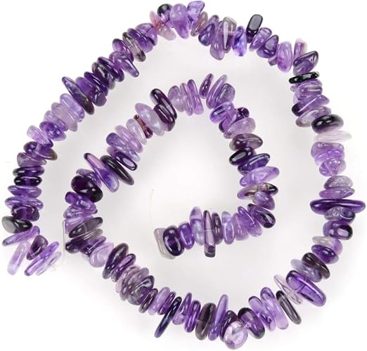 Aaa Natural Amethyst Gemstones Round Chips Beads Free-Form Loose Beads ~10X8Mm Beads For Jewelry Making (1 Strand, ~16") Gz3-2 (750253000547)